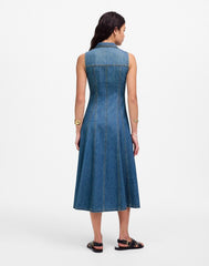 Pleated Midi Shirtdress in Billings Wash: Airy Denim Edition BILLINGS WASH