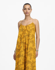 U-Neck Crossback Maxi Dress in Paisley POLLEN