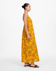 U-Neck Crossback Maxi Dress in Paisley POLLEN
