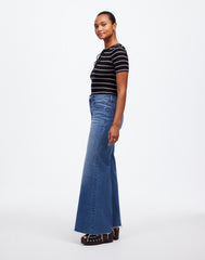 Curvy Flared Wide-Leg Crop Jeans in Oneida Wash ONEIDA WASH