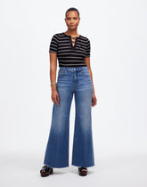 Curvy Flared Wide-Leg Crop Jeans in Oneida Wash ONEIDA WASH
