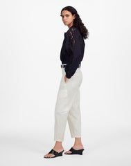 The Barrel-Leg Utility Pant in Garment-Dyed Twill WHITE