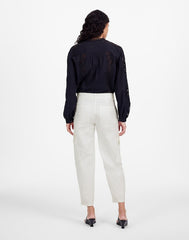 The Barrel-Leg Utility Pant in Garment-Dyed Twill WHITE