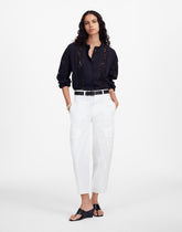 The Barrel-Leg Utility Pant in Garment-Dyed Twill WHITE