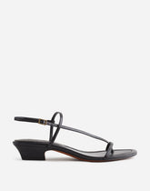 The Maycie Asymmetric T-Strap Sandal TRUE BLACK