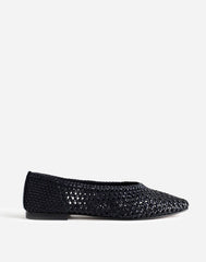 The Mylie Ballet Flat in Handwoven Leather JUNIPER BERRY