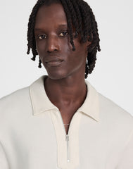 Quarter-Zip Pique Polo Shirt LIGHTHOUSE