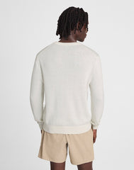 Crewneck Sweater in Lightweight Cotton-Linen Blend SALT