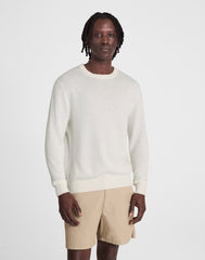 Crewneck Sweater in Lightweight Cotton-Linen Blend SALT
