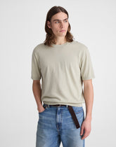 Crewneck Sweater Tee in Everyday Cotton DUSTY CELADON