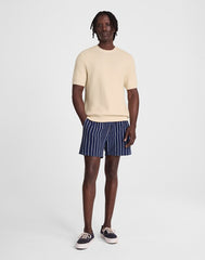 Zig-Zag Stitch Sweater Tee PARCHMENT