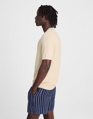 Zig-Zag Stitch Sweater Tee PARCHMENT