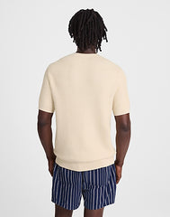 Zig-Zag Stitch Sweater Tee PARCHMENT