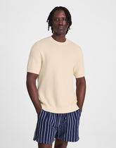 Zig-Zag Stitch Sweater Tee PARCHMENT
