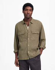 Work Shirt in Cotton-Linen Blend PRESSED SAGE