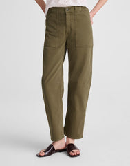 The Darted Barrel-Leg Utility Pant FADED IVY
