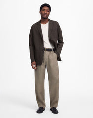 Unstructured Blazer in Cotton-Linen Blend SOFT CHARCOAL