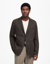 Unstructured Blazer in Cotton-Linen Blend SOFT CHARCOAL