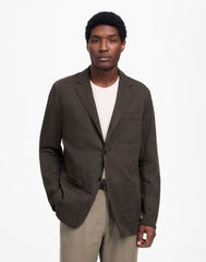 Unstructured Blazer in Cotton-Linen Blend SOFT CHARCOAL