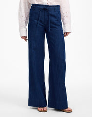 The Denim Pull-On Wide-Leg Pant in Bright Rinse Wash BRIGHT RINSE WASH