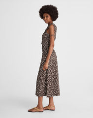 Smocked Sleeveless Midi Dress CARISSA PRINT