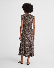 Smocked Sleeveless Midi Dress CARISSA PRINT