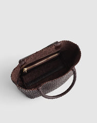 The Handwoven Mini Tote COFFEE BEAN