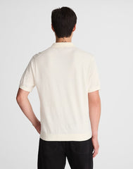 Heathered Three-Button Sweater Polo VINTAGE IVORY
