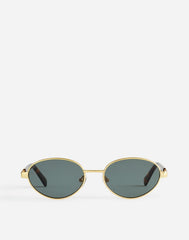 Wire Frame Oval Sunglasses VINTAGE GOLD