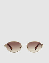 Wire Frame Oval Sunglasses WHITE