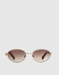 Wire Frame Oval Sunglasses WHITE