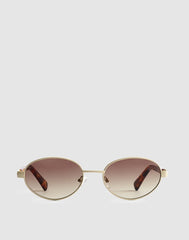 Wire Frame Oval Sunglasses WHITE
