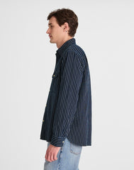 Indigo-Dyed Stripe Work Shirt INDIGO STRIPE