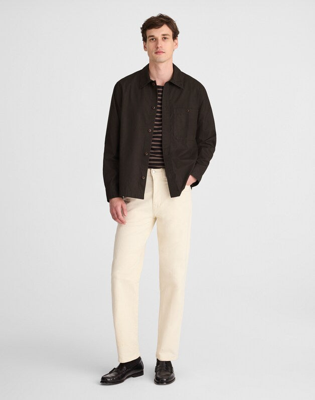 Cotton Poplin Overshirt MOCHA BROWN