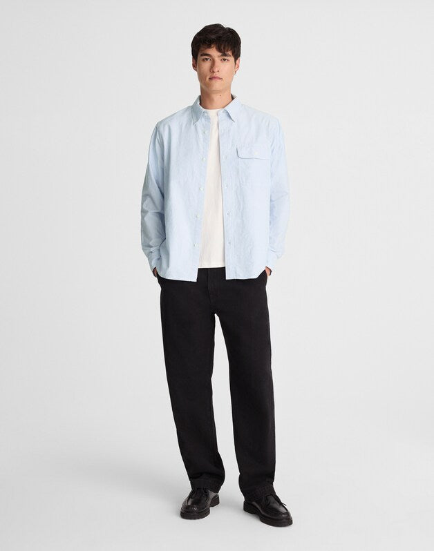 Oxford Stripe Work Shirt LIGHT BLUE STRIPE
