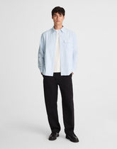 Oxford Stripe Work Shirt LIGHT BLUE STRIPE