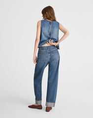 The Pieced Barrel-Leg Full-Length Jean MOSBY WASH