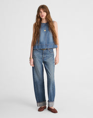 The Pieced Barrel-Leg Full-Length Jean MOSBY WASH