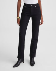 The Petite Longline Straight Jean BLACK FROST