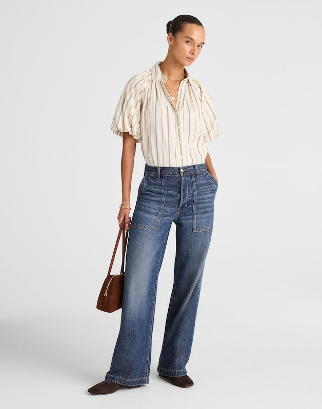 The Low-Slung Baggy Jean in Airy Denim LINDEWOOD WASH