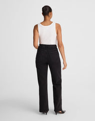The Curvy Wide-Leg Jean in Super Stretch Denim BLACK FROST