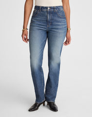 The Curvy Longline Straight Jean in Greendale Wash GREENDALE WASH