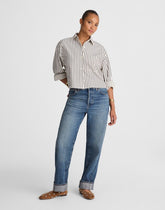 The Curvy Pieced Barrel-Leg Jean MOSBY WASH