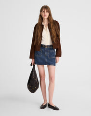 The Emmett Mini Skirt in Greendale Wash GREENDALE WASH