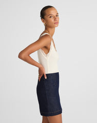 Denim Mini Skirt RINSE WASH