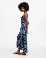 Textured Maxi Slip Dress in Floral SAYLOR FLORAL NAVY LARGE