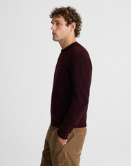 Crewneck Sweater in Heritage Merino Wool DEEP WINE