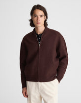 Boiled Wool Baseball Jacket ESPRESSO BEAN