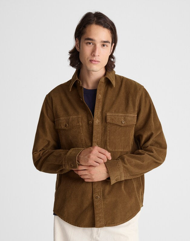 Corduroy Work Shirt WOODLAND BROWN