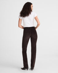 The Longline Straight Pant in Corduroy BLACK WALNUT